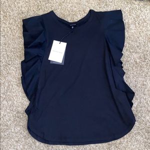 NWT: Who What Wear flutter sleeve dressy tee